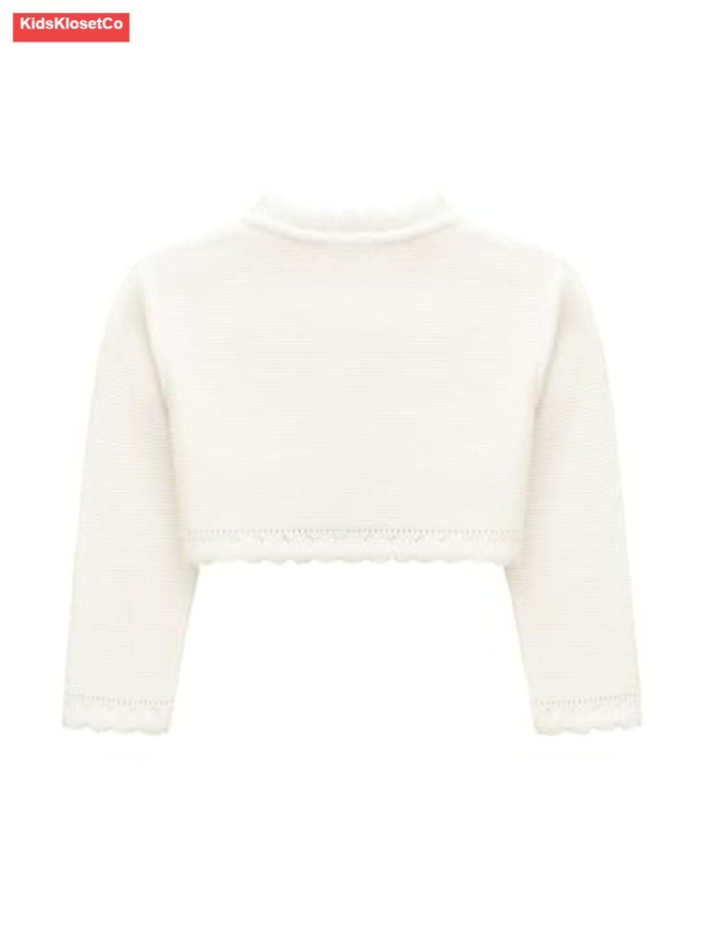 Long Sleeve Cardigan Knit Button Closure Bolero Shrug Baby Girl Cotton Acrylic - Picture 2 of 6